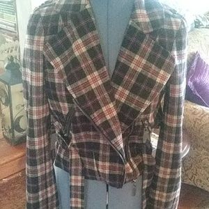 Plaid Moto Jacket
